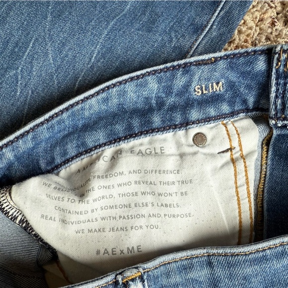 American Eagle Jeans Mens 32x34 Blue Medium Wash Ne(x)t Level AirFlex Slim - Picture 6 of 13